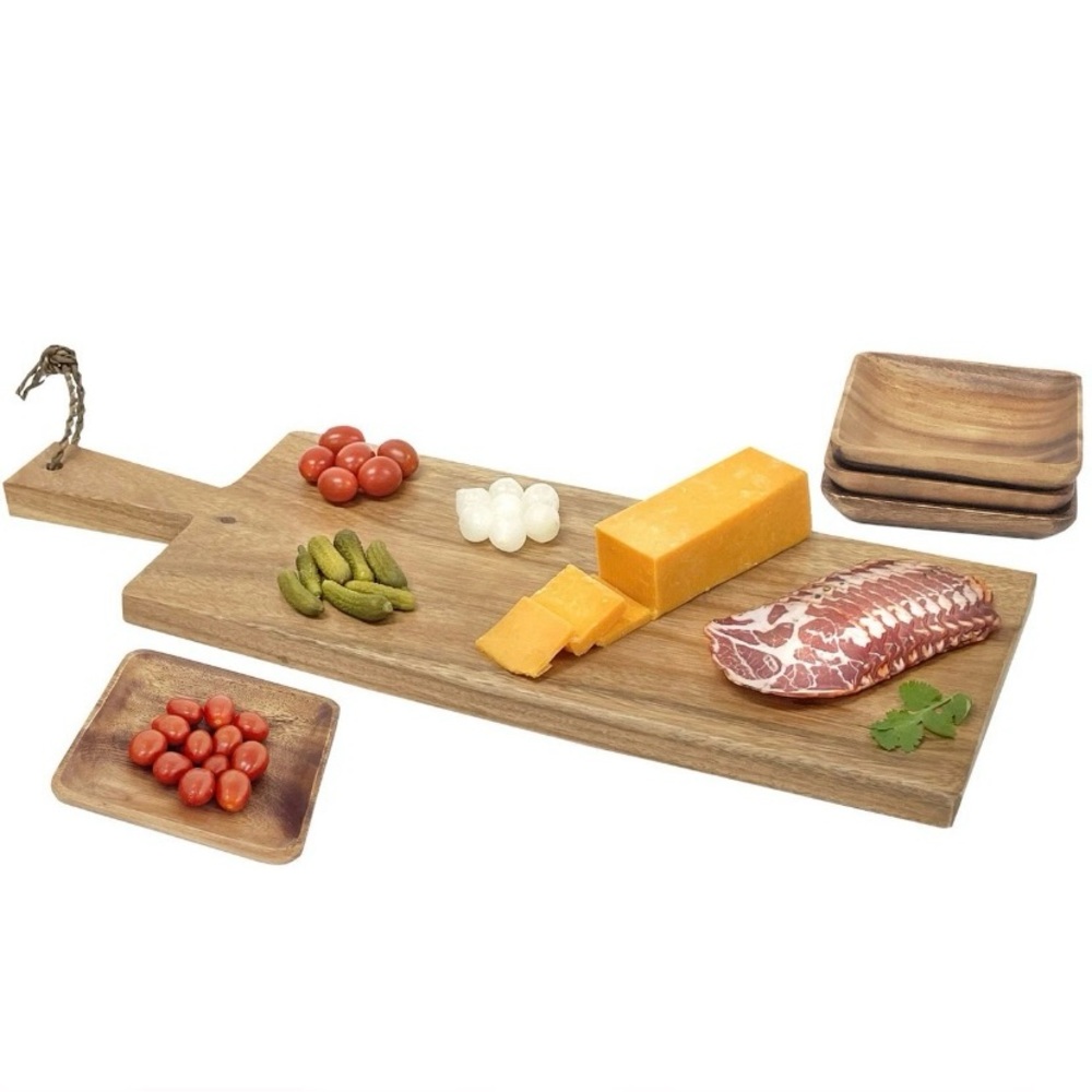 Woodard & Charles WD357 Large Paddle Board with 4 Square Serving Trays
